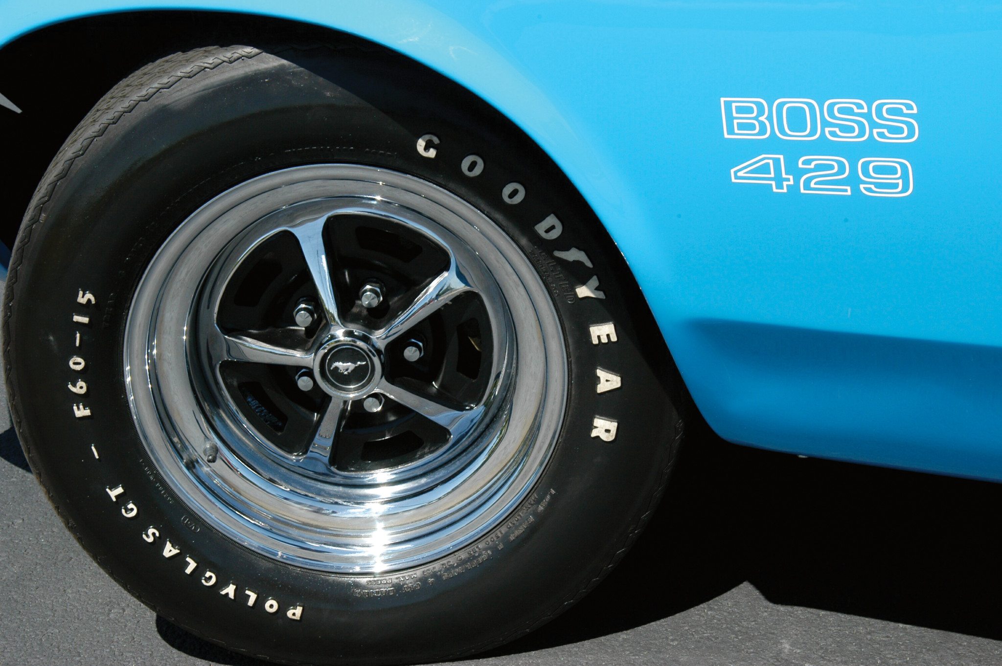 70's Boss 429 Mustang Decal and Wheel
