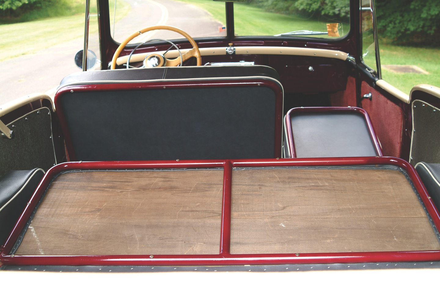 1949 Willys-Overland Jeepster Backseat Folded Down