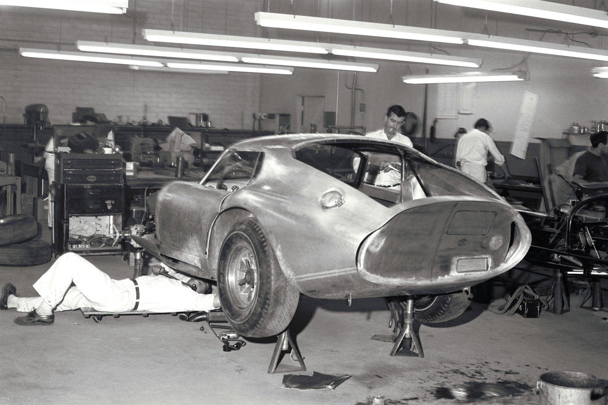 Shelby Daytona Coupe in the Shelby American Shop
