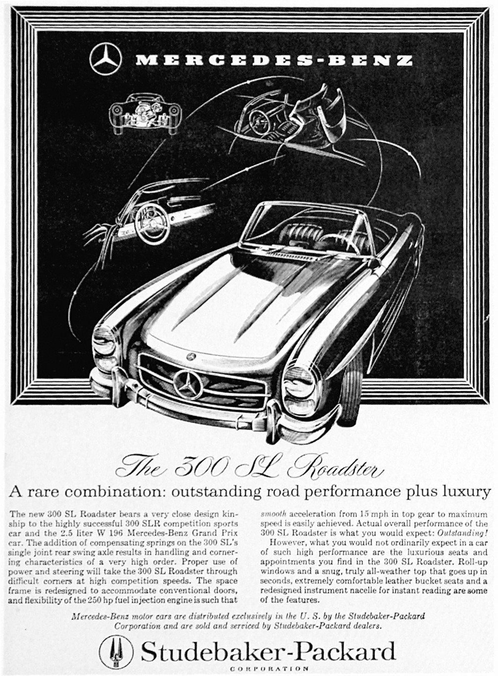 Studebaker-Packard dealership 300sl ad